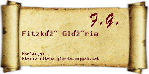 Fitzkó Glória névjegykártya